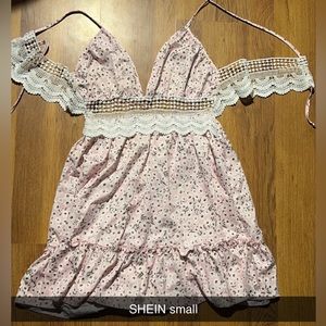 Pink and lace dress